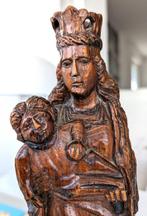 sculptuur, Vierge et enfant sculpture 19 eme - 35 cm - Hout