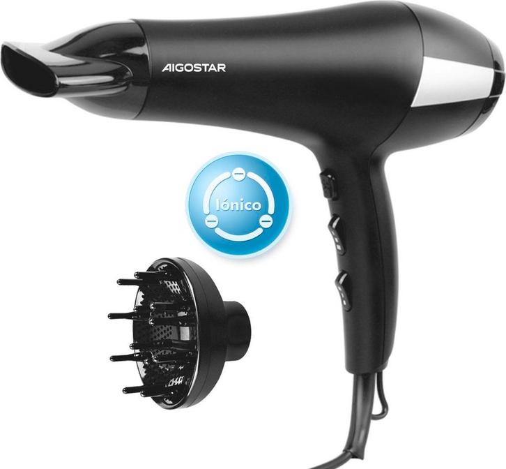 Fohn - Haardroger - Ionische Föhn - 2400W - Zwart •, Huis en Inrichting, Woonaccessoires | Overige, Verzenden