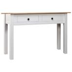 vidaXL Table console Blanc 110x40x72 cm Pin solide Gamme, Verzenden, Neuf