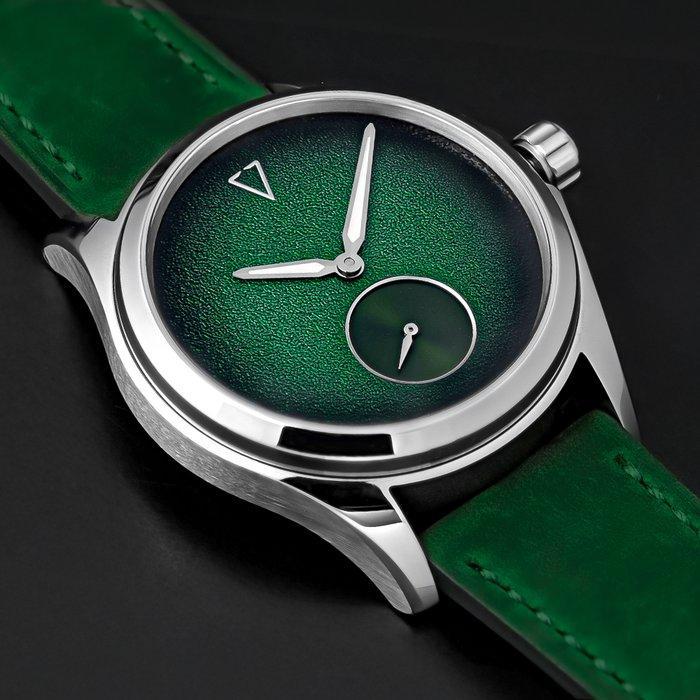 Aryon - Minimal Enamel Green Automatic Watch - Limited, Handtassen en Accessoires, Horloges | Heren