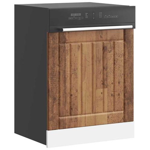 vidaXL Vaatwaspaneel Lucca bewerkt hout oud houtkleurig, Huis en Inrichting, Kasten | Overige, Nieuw, Verzenden