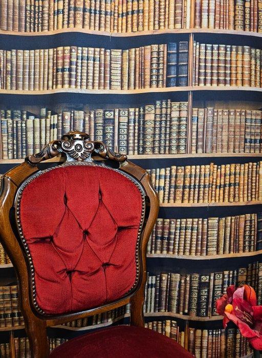 Geen RESERVE PRICE! Tessuto Libreria antica Esclusiva, Antiek en Kunst, Antiek | Tapijten, Tafelkleden en Textiel