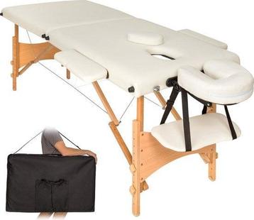 Tweedekans | 2 zones mobiele massagetafel beige - 5cm + beschikbaar voor biedingen