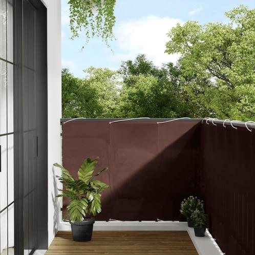 vidaXL Écran de balcon marron 120x1000 cm 100% polyester, Jardin & Terrasse, Parasols, Neuf, Envoi