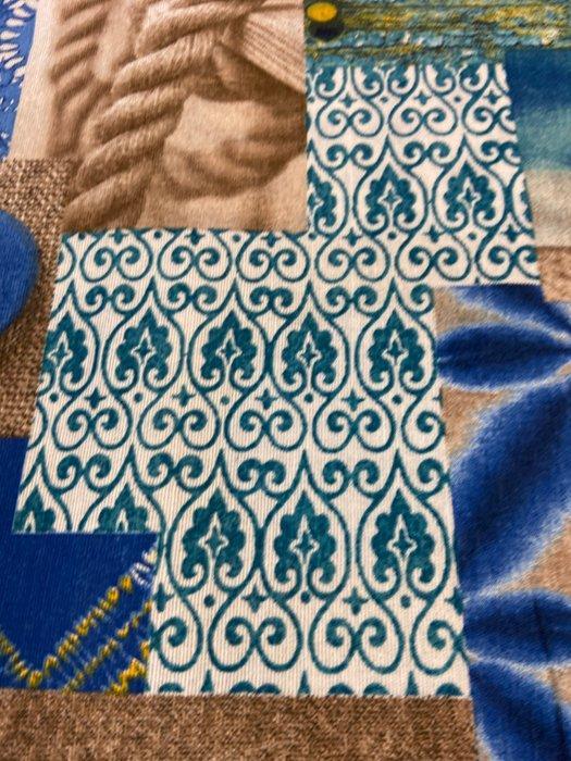 Levendig geweven in maritiem thema met dubbele hoogte zonder, Antiek en Kunst, Antiek | Tapijten, Tafelkleden en Textiel