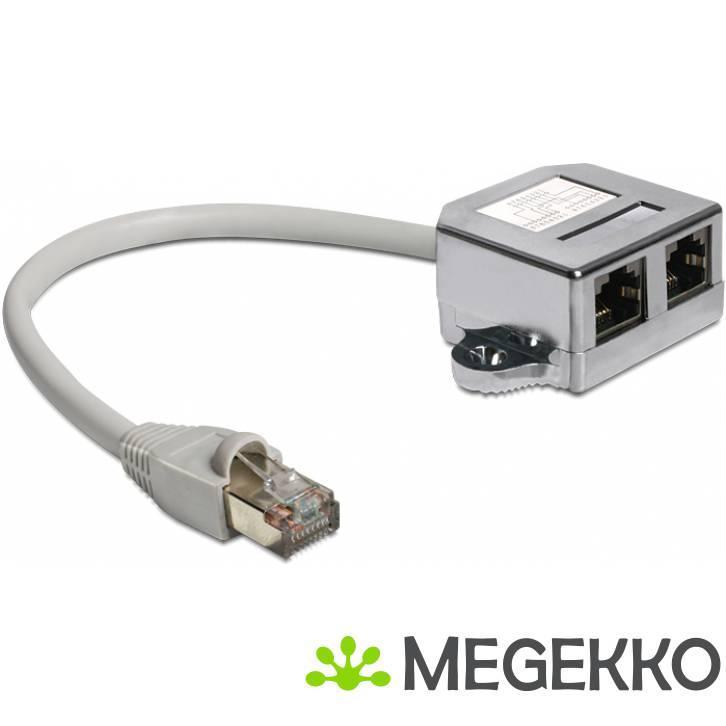 Delock 65177 RJ45-poortverdubbelaar 1 x RJ45-stekker naar 2, Computers en Software, Overige Computers en Software, Nieuw, Verzenden