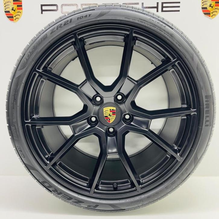 Porsche Taycan ORIGINELE 21 RS Spyder GTS met zomerbanden, Auto-onderdelen, Banden en Velgen, 21 inch, Zomerbanden, 305 mm, Personenwagen