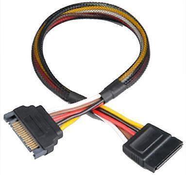 Akasa Sata Power Cable Extension / 30cm Verleng kabel | A..., Hobby en Vrije tijd, Elektronica-componenten, Nieuw, Ophalen of Verzenden