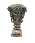 sculptuur, Medusa in marmo nero del Belgio - 60 cm - Marmer, Antiquités & Art