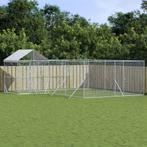 vidaXL Hondenkennel met dak 6x6x2,5 m gegalvaniseerd staal, Verzenden, Nieuw