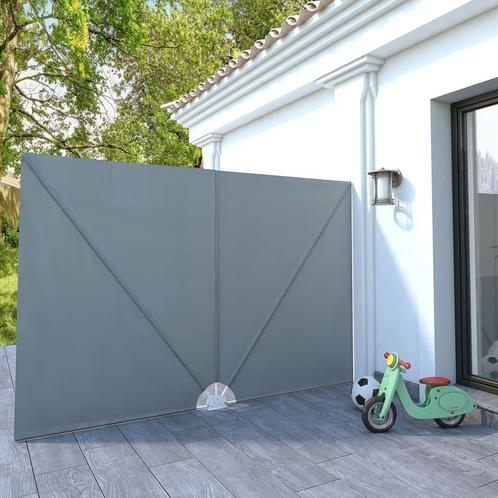 vidaXL Terrasscherm inklapbaar 300x200 cm grijs, Tuin en Terras, Parasols, Nieuw, Verzenden