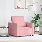 vidaXL 3-in-1 Eenpersoons Sofa Bed Roze Velours, Huis en Inrichting, Verzenden, Nieuw