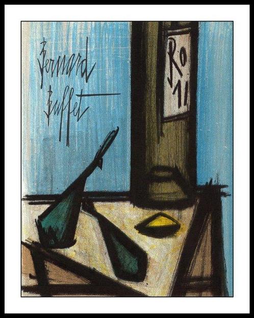 Bernard Buffet (1928-1999) - Nature morte à la bouteille, Antiek en Kunst, Antiek | Overige Antiek