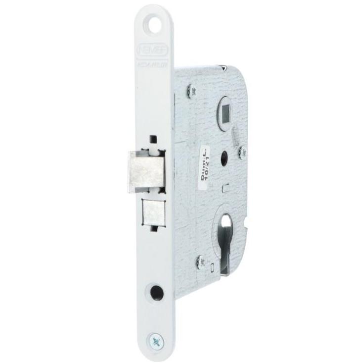 Nemef cilinder PC55 insteekslot 1449 met witte voorplaat, Doe-het-zelf en Bouw, Hang- en Sluitwerk, Klink of Kruk, Nieuw, Overige materialen