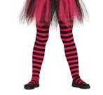 Halloween Maillot Kind Zwart Roze Gestreept, Nieuw, Verzenden