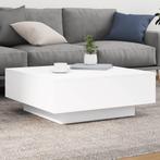 vidaXL Salontafel 80x80x31 cm spaanplaat wit, Verzenden, Nieuw