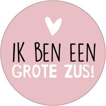30x Sticker Ik Ben Een Grote Zus - Roze - Babyshower - disponible aux enchères