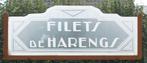 Reclamebord - Glazen art deco haring winkeldisplay met