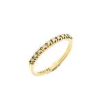 Gouden rijring met diamant | 0,10 ct. (natuurlijke diamant), Handtassen en Accessoires, Ringen, Gebruikt, Overige kleuren, Ophalen of Verzenden