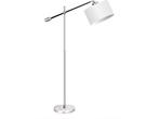 Staande vloerlamp booglamp verstelbaar zilver wit creme, Verzenden, Nieuw