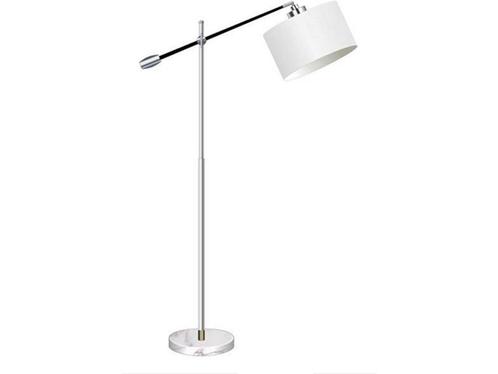 Staande vloerlamp booglamp verstelbaar zilver wit creme, Huis en Inrichting, Lampen | Vloerlampen, Nieuw, Verzenden