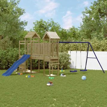 vidaXL Speelhuis geïmpregneerd grenenhout, Kinderen en Baby's, Speelgoed | Buiten | Speeltoestellen, Verzenden, Nieuw