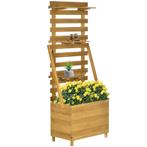 TRUUSK Verhoogd Bed Met Klimrek en 3 Planken - Plantenbak vo, Verzenden, Nieuw