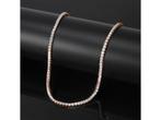 Veiling - Tennis collier rose sterling zilver moissaniet 12., Nieuw