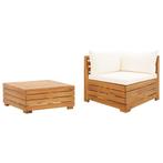 Loungeset Acacia | Retour Deal | Massief Hout Nu!, Tuin en Terras, Verzenden, Nieuw, Hout, Loungeset