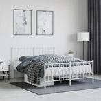 vidaXL Bedframe met hoofd- en voeteneinde metaal wit 140x200, Huis en Inrichting, Slaapkamer | Bedden, Verzenden, Nieuw