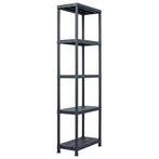 vidaXL Opbergrek 125 kg 60x30x180 cm kunststof zwart, Verzenden, Nieuw