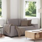 vidaXL 2-zitsbank / zetel Taupe 160x77x82 cm Stof, Huis en Inrichting, Verzenden, Nieuw