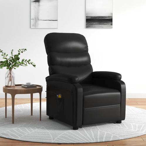 vidaXL Sta-op-massagestoel kunstleer zwart, Maison & Meubles, Chaises, Envoi