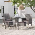 vidaXL 5-delige Loungeset poly rattan grijs, Tuin en Terras, Tuinsets en Loungesets, Verzenden, Nieuw, Loungeset