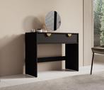 Kaptafel Zwart goud Make-up tafel 100x40x78cm, Verzenden, Nieuw