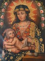 Cuzco school (XX) - Virgin Mary with Child Jesus in her arms