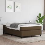 vidaXL Boxspring bed 120x200 cm stof donkerbruin, Verzenden, Nieuw