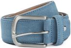 Suitable Riem Suède Leer Blauw maat 95 Heren, Vêtements | Hommes, Ceintures, Verzenden, Riem of Ceintuur