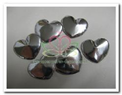 Padded Hart Zilver 2-3 cm. / 5 stuks   Padded Hart Zil, Huis en Inrichting, Woonaccessoires | Kunstplanten en Kunstbloemen, Nieuw