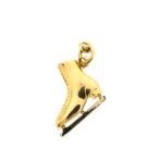 Bicolor gouden hanger van een schaats (kettinghanger), Ophalen of Verzenden, Gebruikt, Goud, Overige merken