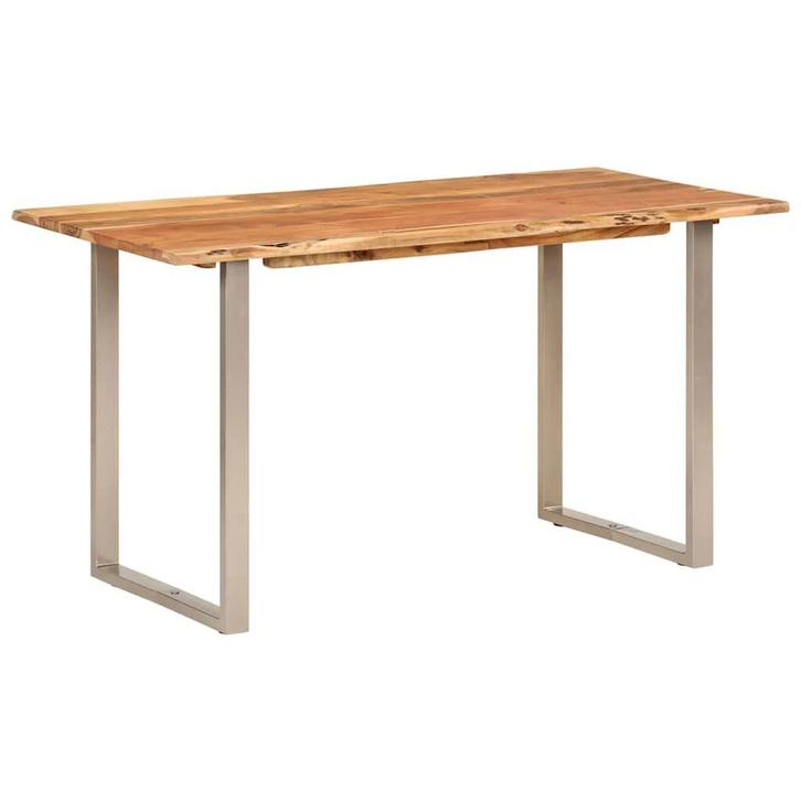 Acaciahout Eettafel 140x70x76 | Retour Deal | Industriele..., Huis en Inrichting, Tafels | Eettafels, Nieuw, Verzenden