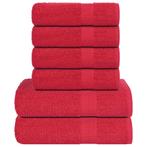 vidaXL 6-delige Handdoekenset 360 g/m² 100% katoen rood, Huis en Inrichting, Badkamer | Badtextiel en Accessoires, Verzenden, Nieuw