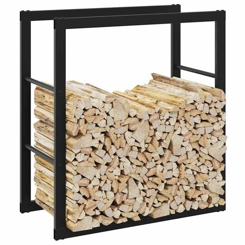 vidaXL Haardhoutrek 55x30x61 cm staal zwart, Tuin en Terras, Brandhout, Verzenden