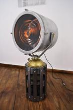 Staande lamp - Scheepslamp - Aluminium, Glas, Messing, Staal