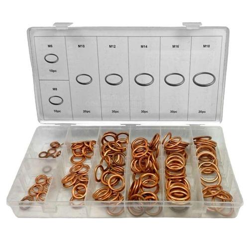 WEBER TOOLS Assortiment gevulde koperen carterplugringen (15, Doe-het-zelf en Bouw, IJzerwaren en Bevestigingsmiddelen, Nieuw
