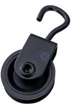 Katrol met draaibare haak en polyamide wiel 32mm zwart, Tuin en Terras, Verzenden, Nieuw