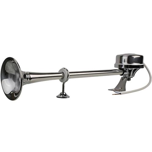 Rvs Scheepshoorn 12V 112dB 320Hz 47cm, Watersport en Boten, Bootonderdelen, Nieuw, Ophalen of Verzenden
