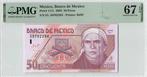 2003 Mexico P 117c 50 Pesos Pmg 67 Epq Top Pop, Verzenden, België