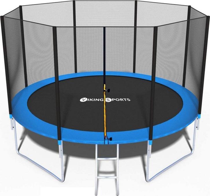 Trampoline 366 cm met veiligheidsnet blauw tot 150 kg, Kinderen en Baby's, Speelgoed | Buiten | Trampolines, Nieuw, Ophalen of Verzenden