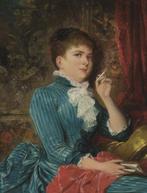 Carl Schweninger Jr. (1854-1903) - Lady with a Cigarette